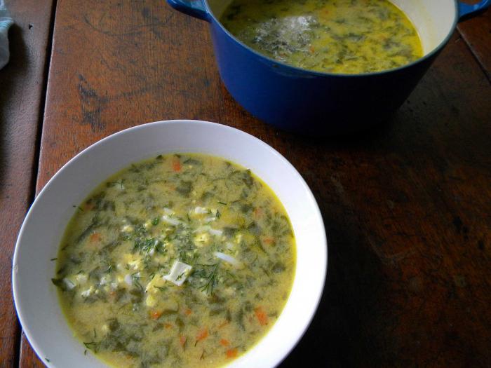 Grøn borsch med sorrel og æg: opskrift