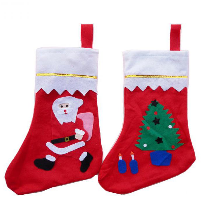 Nytårs sokker til gaver med egne hænder