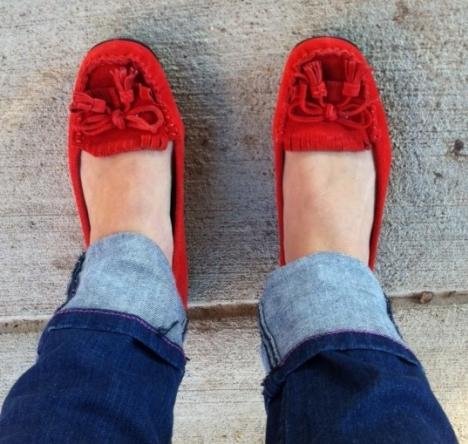 Red Haqui Moccasins