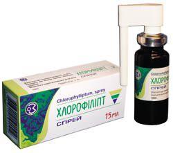 Spray "Chlorophyllipt" - et effektivt middel til behandling af hals